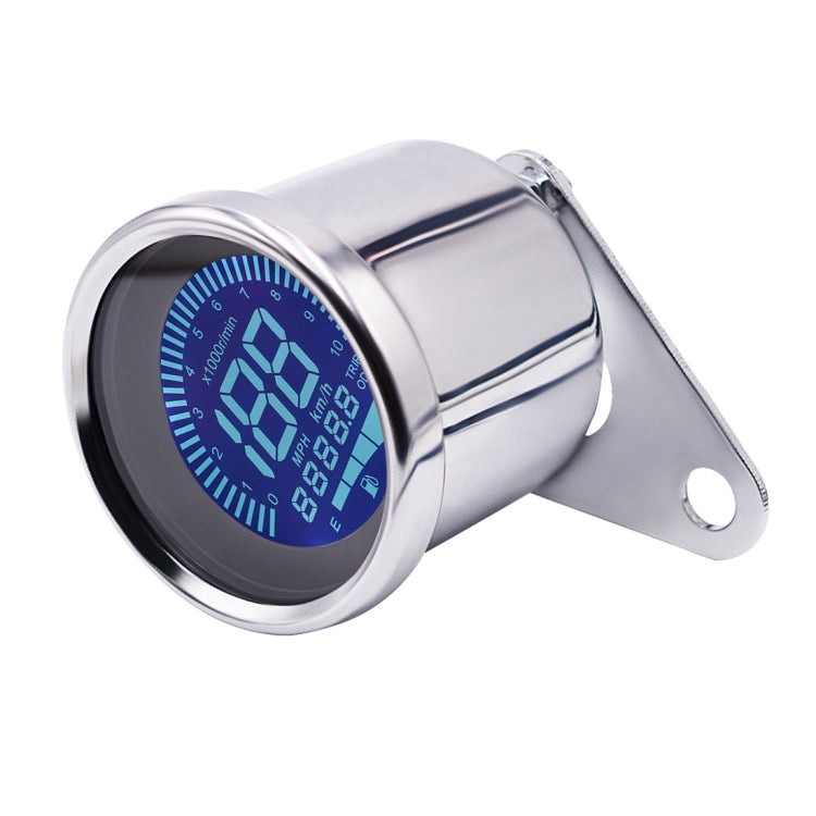 Motorcycle Multi-functional Modification Instrumentation Motorcycle Odometer Speedometer Tachometer Oil Gauge(Silver) - Electrical Instruments by buy2fix | Online Shopping UK | buy2fix
