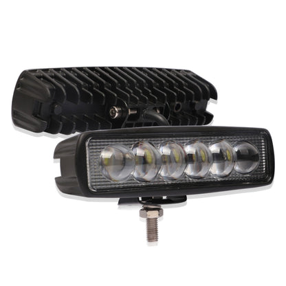 6 inch 18W 6000K IP68 8D Car Boat Marine Work Lights Spotlight LED Bulbs, DC 10-30V (White Light) - Work Lights by buy2fix | Online Shopping UK | buy2fix