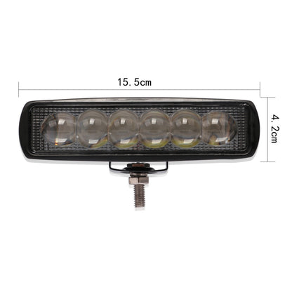 6 inch 18W 6000K IP68 8D Car Boat Marine Work Lights Spotlight LED Bulbs, DC 10-30V (White Light) - Work Lights by buy2fix | Online Shopping UK | buy2fix