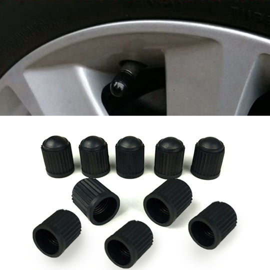 200 STÜCKE Schwarze Reifenventil-Staubgummikappe für Fahrrad und Auto, Durchmesser: 10 mm (schwarz)
