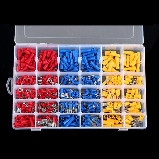 480 PCS Cold Press Electrical Insulated Terminals Crimp Connectors Assortment Kit - Booster Cable & Clip by buy2fix | Online Shopping UK | buy2fix