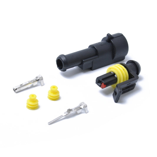 10 Sets 1 Pin Way Sealed Waterproof Electrical Wire Connector Plug Terminal Car Auto Set - Booster Cable & Clip by buy2fix | Online Shopping UK | buy2fix