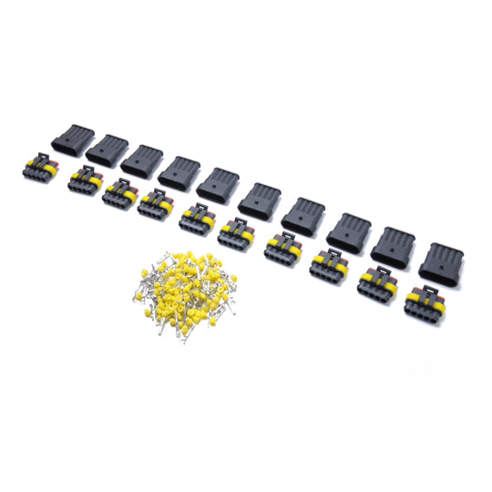 10 Sätze 5-poliger, versiegelter, wasserdichter elektrischer Kabelverbinder, Stecker, Auto-Auto-Set
