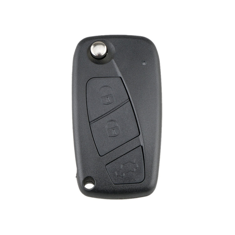 For FIAT Car Keys Replacement 3 Buttons Car Key Case with Side Battery Holder (Black) by buy2fix