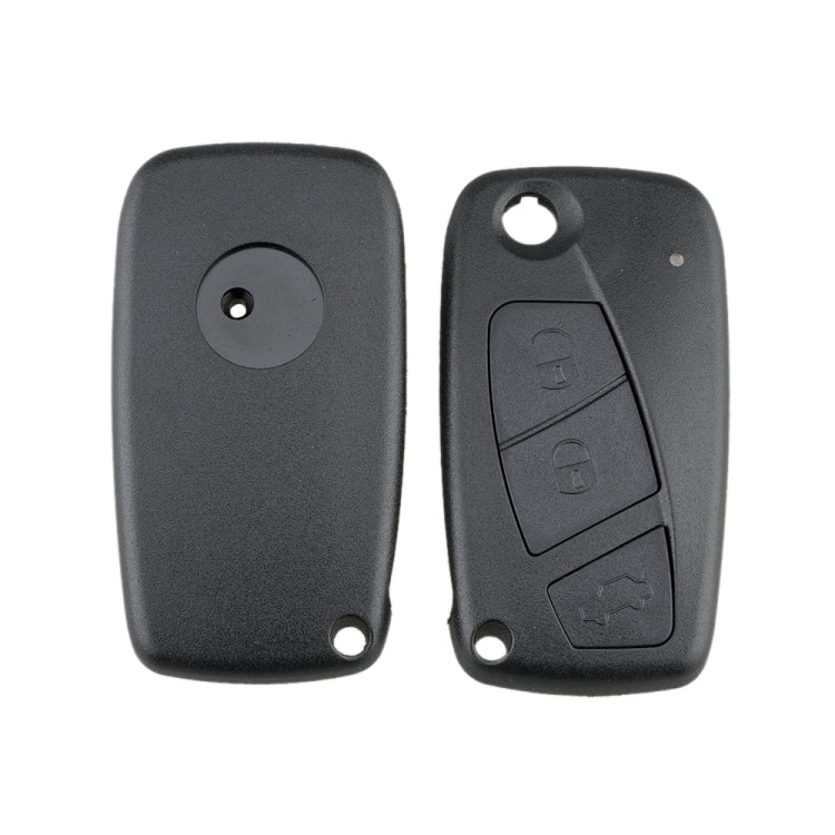 For FIAT Car Keys Replacement 3 Buttons Car Key Case with Side Battery Holder (Black) by buy2fix