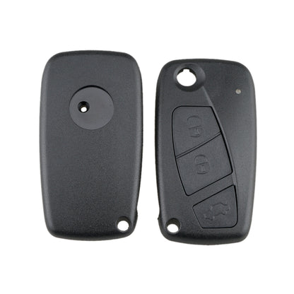 For FIAT Car Keys Replacement 3 Buttons Car Key Case with Side Battery Holder (Black) by buy2fix