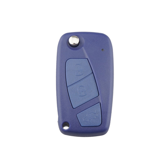 For FIAT Car Keys Replacement 3 Buttons Car Key Case with Side Battery Holder (Blue) by buy2fix