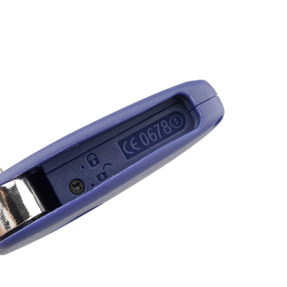 For FIAT Car Keys Replacement 3 Buttons Car Key Case with Side Battery Holder (Blue) by buy2fix