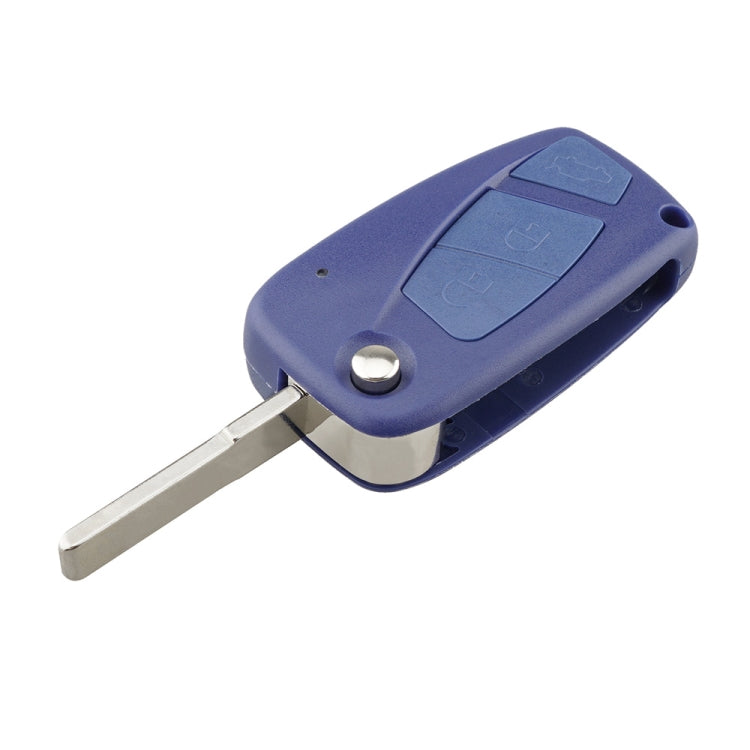 For FIAT Car Keys Replacement 3 Buttons Car Key Case with Side Battery Holder (Blue) by buy2fix