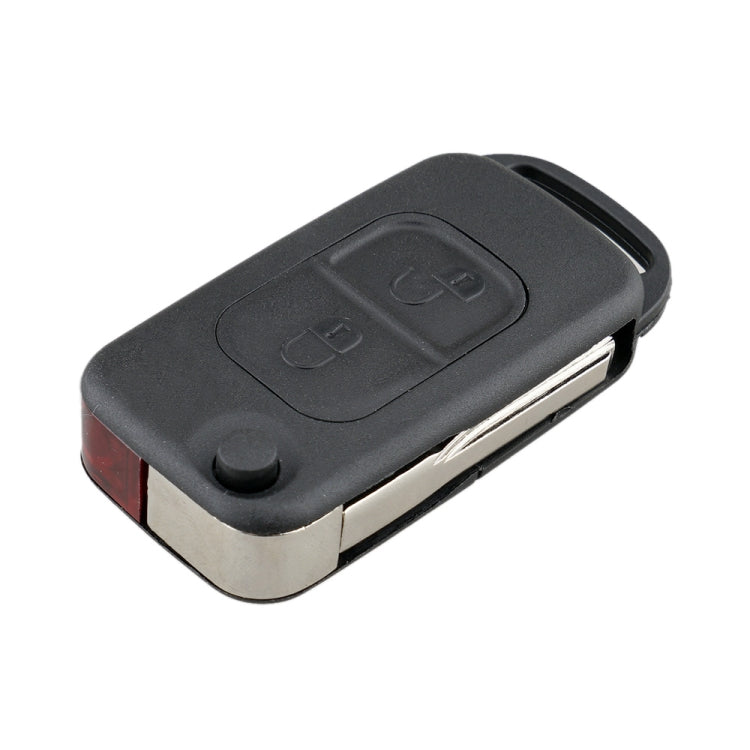 For Mercedes-Benz Car Keys Replacement 2 Buttons Car Key Case with Foldable Key Blade - Car Key Cases by buy2fix | Online Shopping UK | buy2fix