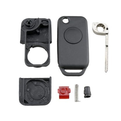 For Mercedes-Benz Car Keys Replacement 1 Button Car Key Case with Foldable Key Blade - Car Key Cases by buy2fix | Online Shopping UK | buy2fix