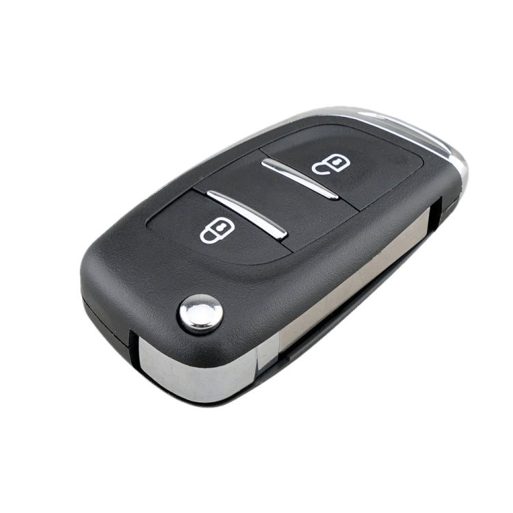 For PEUGEOT Car Keys Replacement 2 Buttons Car Key Case with Grooved and Holder by buy2fix