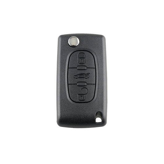 For PEUGEOT Car Keys Replacement 3 Buttons Car Key Case with Grooved, without Holder - Car Key Cases by buy2fix | Online Shopping UK | buy2fix