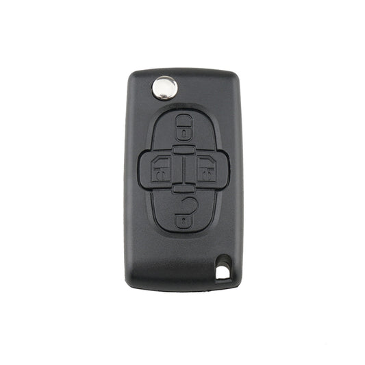 For CITROEN C8 / PEUGEOT 1007 Car Keys Replacement 4 Buttons Car Key Case with Grooved, without Holder - Car Key Cases by buy2fix | Online Shopping UK | buy2fix