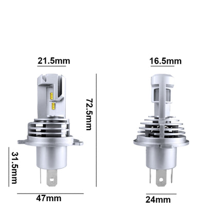 2 PCS M3 H4 DC9-32V / 17W / 6500K / 2000LM IP68 Car LED Headlight Lamps(Cool White) - LED Headlamps by buy2fix | Online Shopping UK | buy2fix