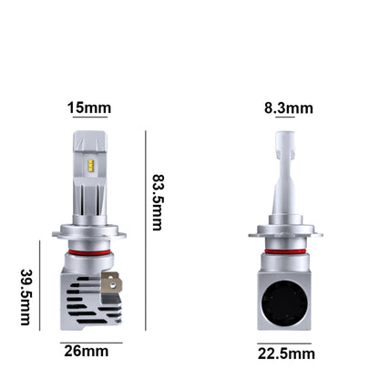 2 PCS M3 H7 DC9-32V / 17W / 6500K / 2000LM IP68 Car LED Headlight Lamps(Cool White) - LED Headlamps by buy2fix | Online Shopping UK | buy2fix