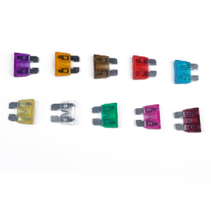 100 PCS Mix Assorted Car Motorcycle Truck Blade Fuse Set 3A 5A 7.5A 10A 15A 20A 25A 30A 35A 40A with Huse Holder - Fuse by buy2fix | Online Shopping UK | buy2fix