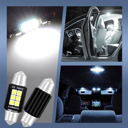 2 PCS 39mm DC12V-24V 3W 6000K 660LM 6LEDs SMD-3030 Car Reading Lamp / License Plate Light - License Plate Lights by buy2fix | Online Shopping UK | buy2fix