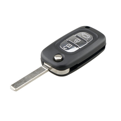 For RENAULT Clio / Megane / Kangoo / Modus Car Keys Replacement 3 Buttons Car Key Case with Foldable Key Blade by buy2fix
