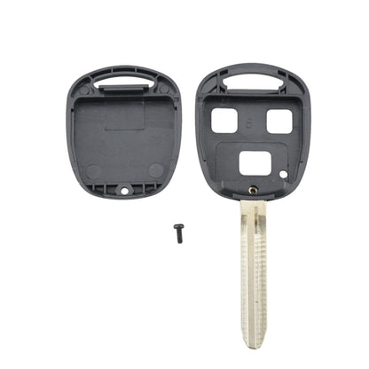 For TOYOTA Car Keys Replacement 3 Buttons Car Key Case with Key Blade - Car Key Cases by buy2fix | Online Shopping UK | buy2fix