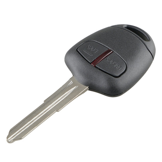 Clé de voiture télécommandée intelligente à 2 boutons pour MITSUBISHI, avec 46 puces, batterie et emplacement droit, fréquence: 433MHz