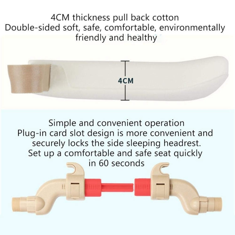 Car Seat Headrest Car Neck Pillow Sleep Side Headrest for Children and Adults (Black Red) by buy2fix