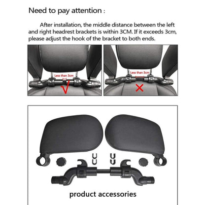 Car Seat Headrest Car Neck Pillow Sleep Side Headrest for Children and Adults (Black Red) by buy2fix