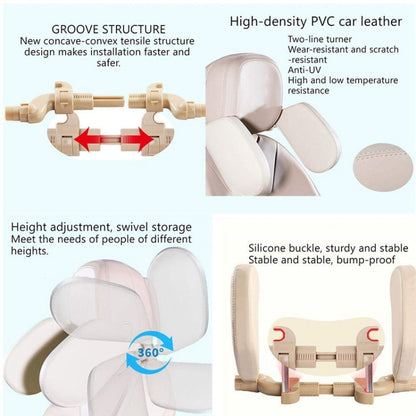 Car Seat Headrest Car Neck Pillow Sleep Side Headrest for Children and Adults (Coffee) by buy2fix