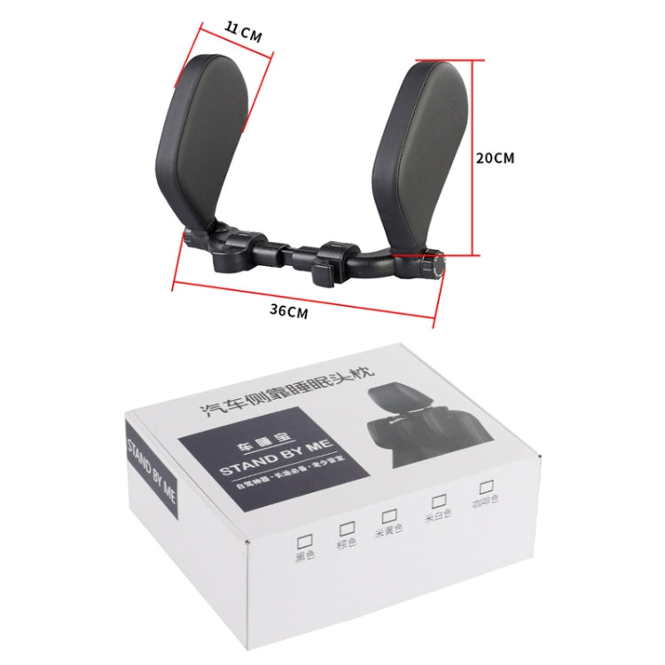 Car Seat Headrest Car Neck Pillow Sleep Side Headrest for Children and Adults (Brown) by buy2fix