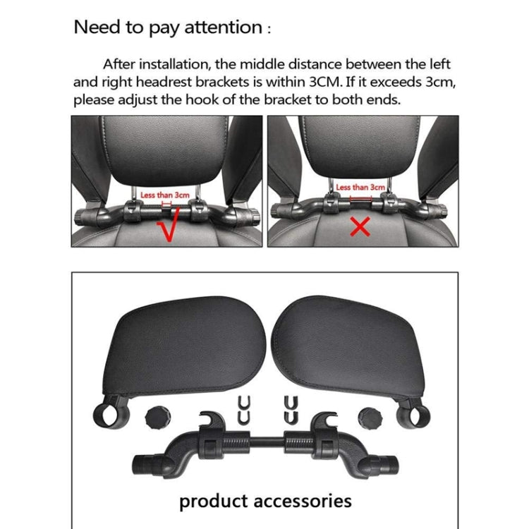 Car Seat Headrest Car Neck Pillow Sleep Side Headrest for Children and Adults (Brown) by buy2fix