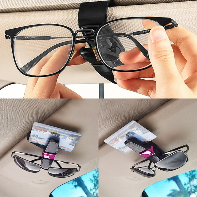 Vehicle Mounted Glasses Clip Car Eyeglass Bill Holder, Package: OPP Bag(Rose Red) by buy2fix