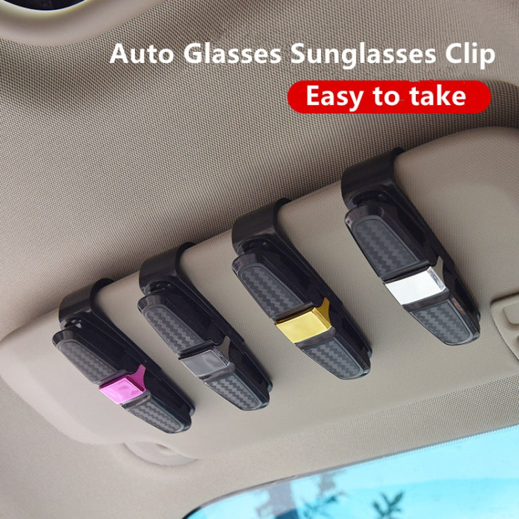 Vehicle Mounted Glasses Clip Car Eyeglass Bill Holder, Package: OPP Bag(Rose Red) by buy2fix