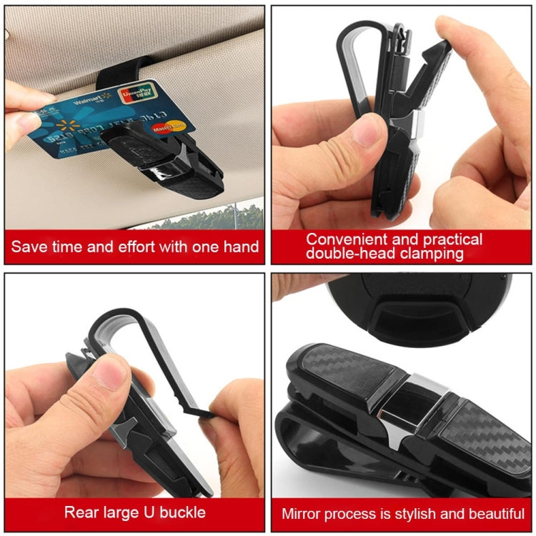 Vehicle Mounted Glasses Clip Car Eyeglass Bill Holder, Package: OPP Bag(Rose Red) by buy2fix