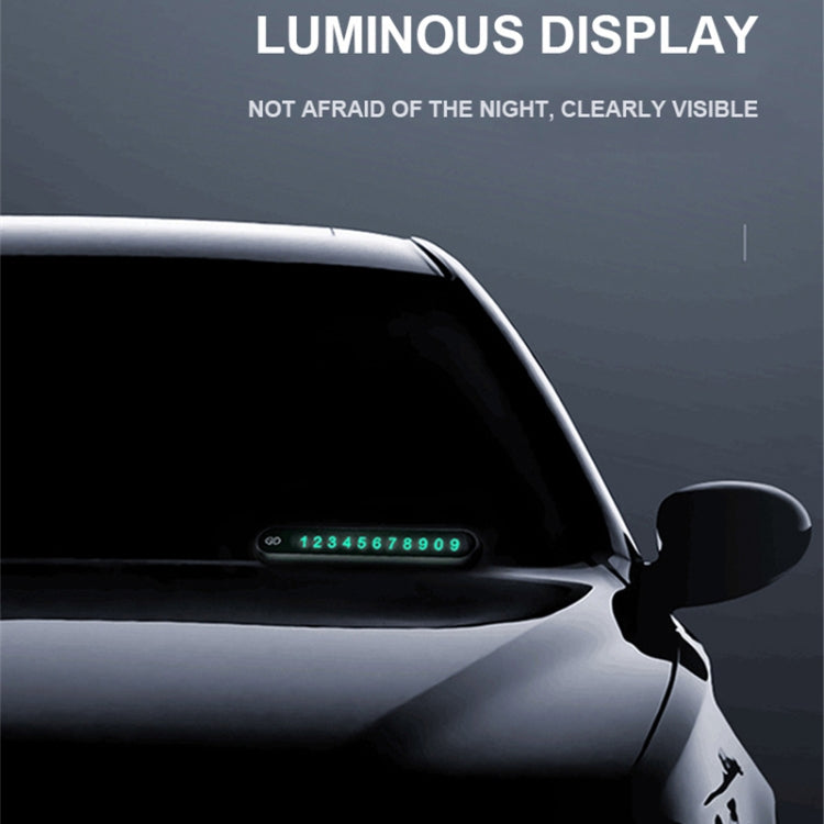 Hidden Number Metal Car Temporary Parking Number Plate Parking Card (Grey) by buy2fix