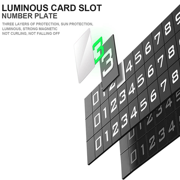 Hidden Number Metal Car Temporary Parking Number Plate Parking Card (Grey) by buy2fix