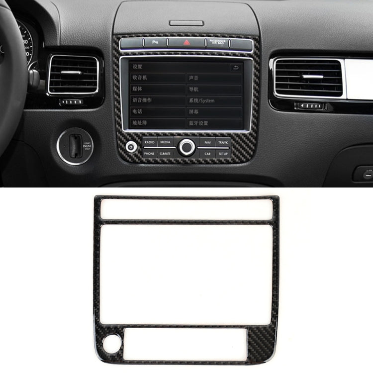 Car Carbon Fiber Navigation Panel Decorative Sticker for Volkswagen Touareg 2011-2018 by buy2fix