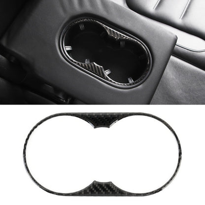 Car Carbon Fiber Rear Armrest Water Cup Holder Panel Decorative Sticker for Volkswagen Touareg 2011-2018 by buy2fix