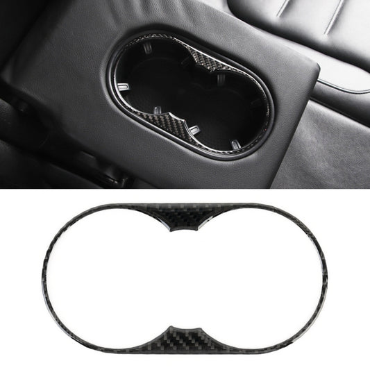 Car Carbon Fiber Rear Armrest Water Cup Holder Panel Decorative Sticker for Volkswagen Touareg 2011-2018 by buy2fix