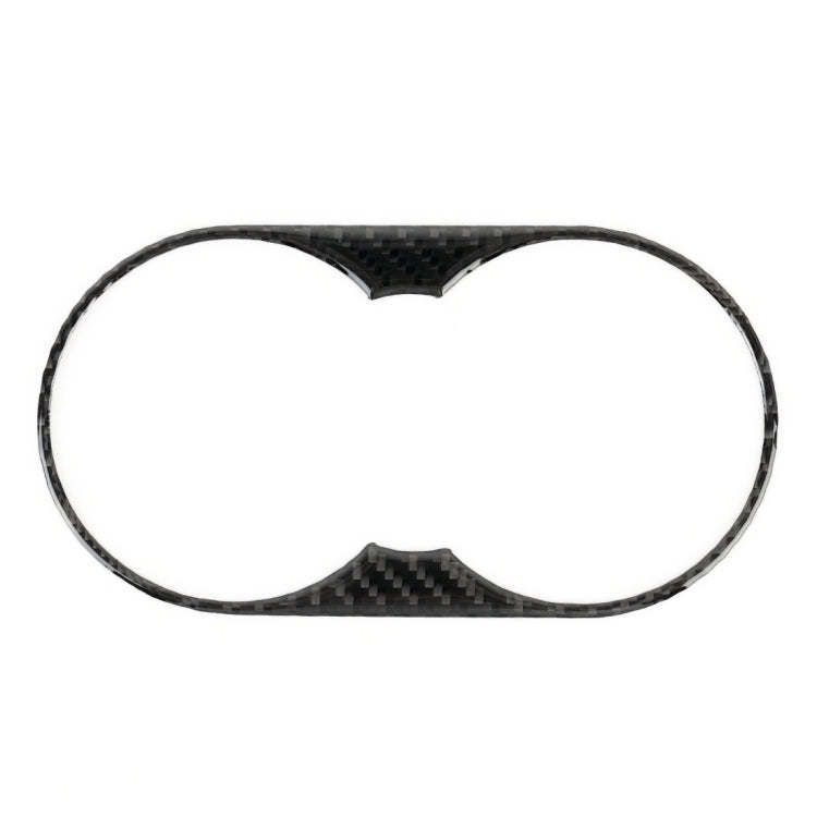 Car Carbon Fiber Rear Armrest Water Cup Holder Panel Decorative Sticker for Volkswagen Touareg 2011-2018 by buy2fix