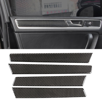 4 PCS Car Carbon Fiber Door Panel Decorative Sticker for Volkswagen Touareg 2011-2018 - Car Interior Mouldings by buy2fix | Online Shopping UK | buy2fix
