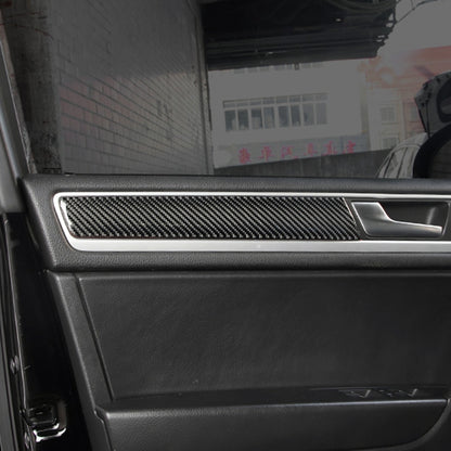 4 PCS Car Carbon Fiber Door Panel Decorative Sticker for Volkswagen Touareg 2011-2018 - Car Interior Mouldings by buy2fix | Online Shopping UK | buy2fix
