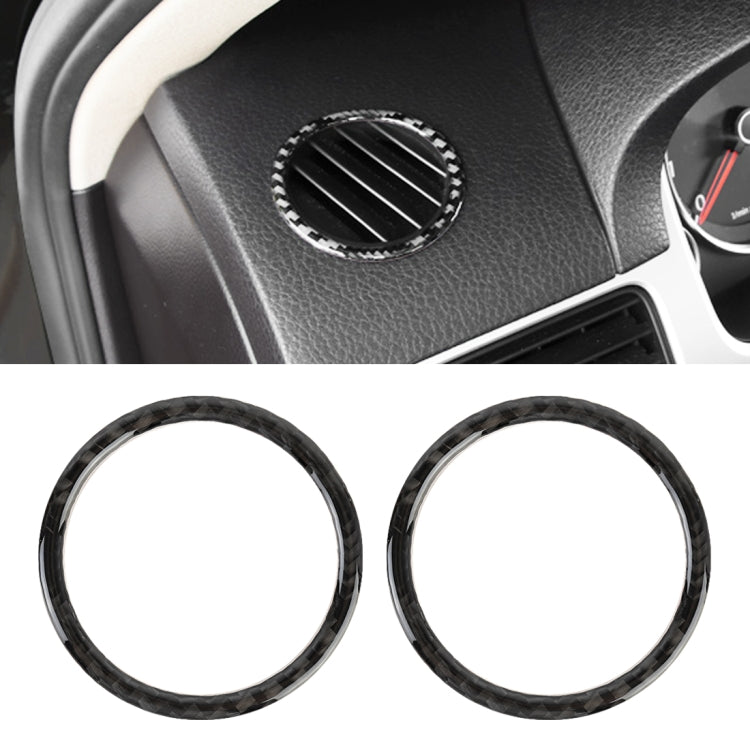 2 PCS Car Carbon Fiber Instrument Panel Air Outlet Decorative Sticker for Volkswagen Touareg 2011-2018 by buy2fix