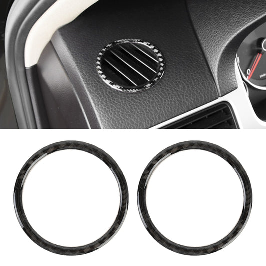 2 PCS Car Carbon Fiber Instrument Panel Air Outlet Decorative Sticker for Volkswagen Touareg 2011-2018 by buy2fix