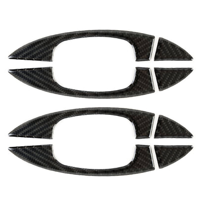8 PCS Car Carbon Fiber Door Inner and Outer Handle Panel Decorative Sticker for Volkswagen Touareg 2011-2018 by buy2fix