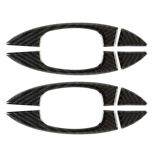 8 PCS Car Carbon Fiber Door Inner and Outer Handle Panel Decorative Sticker for Volkswagen Touareg 2011-2018 by buy2fix