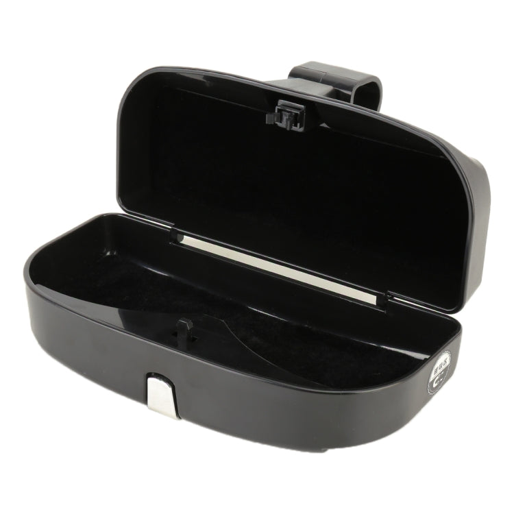 Car Multi-functional Glasses Case Sunglasses Box with Card Slot, Flat Style (Black) by buy2fix