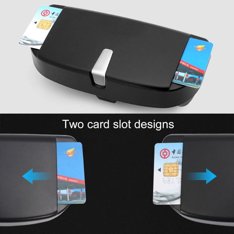 Car Multi-functional Glasses Case Sunglasses Box with Card Slot, Flat Style (Black) by buy2fix