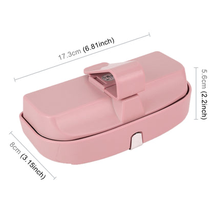 Car Multi-functional Glasses Case Sunglasses Box with Card Slot, Flat Style (Pink) by buy2fix