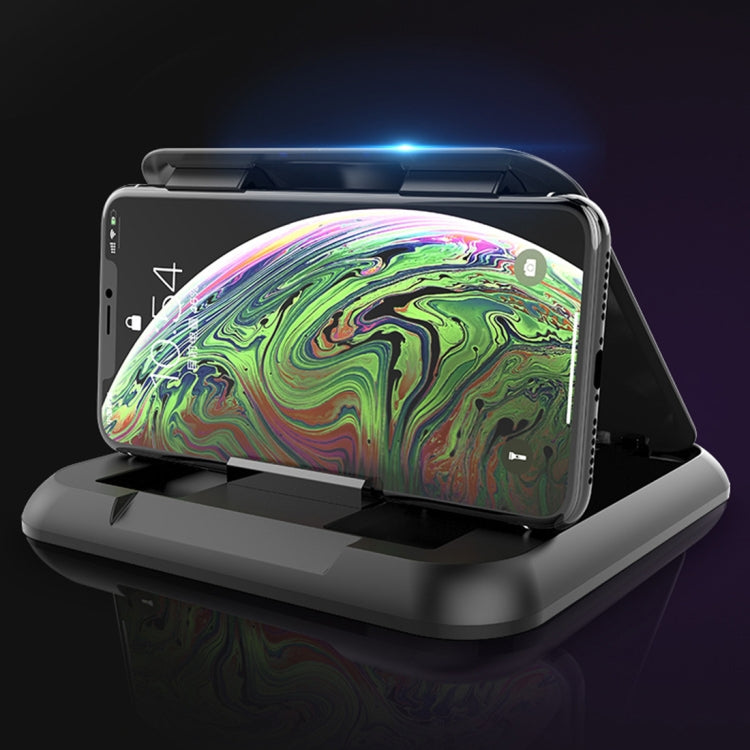 Car Carbon Fiber Texture Silicon Mobile Phone Holder for 3.5-6.8 inches Cellphone by buy2fix