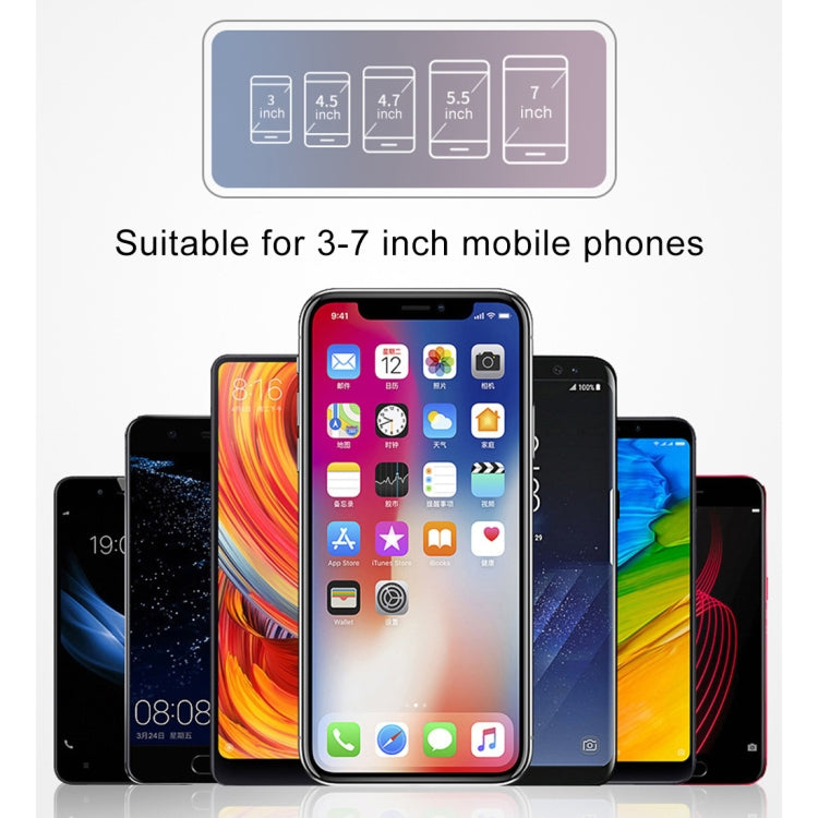 Car Carbon Fiber Texture Silicon Mobile Phone Holder for 3.5-6.8 inches Cellphone by buy2fix